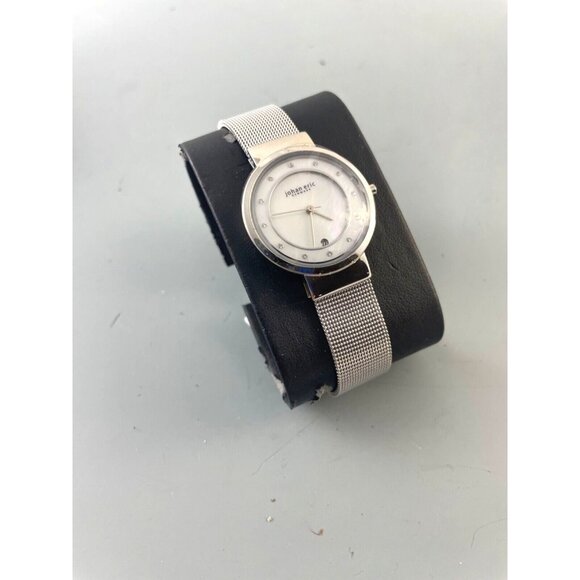 New Johan Eric Ladies ARHUS Watch MOP Silver Tone Mesh Band Swarovski Crystals - Picture 2 of 8